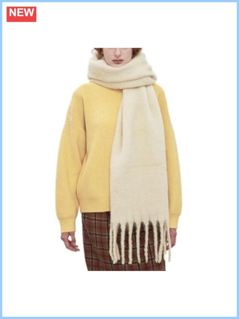 Chunky Tassel Scarf Shawl Wrap Soft Winter Pashmina Blanket